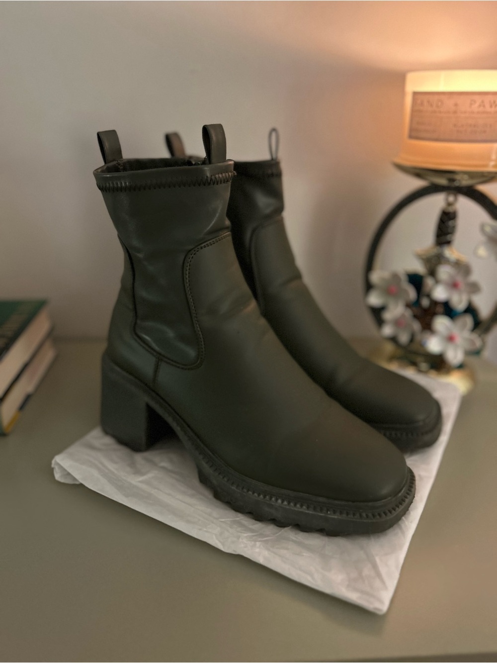 Chunky Heel Ankle Boots - Picture 2 of 5